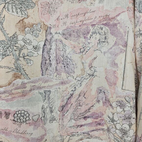 LAURA ASHLEY Vintage Y2K Blouse 100% Wool Size 6 Chain Cuff Links Victorian RARE - Picture 4 of 13